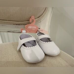 🦢 0~3 Mth Kensie Baby White Walker Dress Shoes NWT